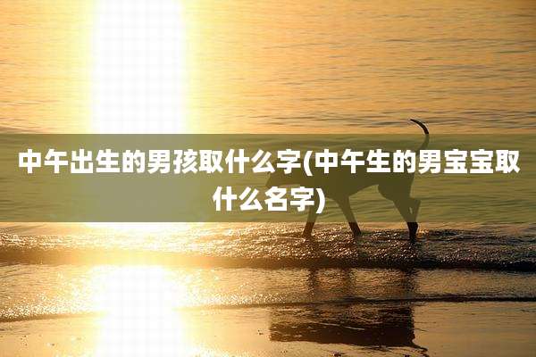 中午出生的男孩取什么字(中午生的男宝宝取什么名字)
