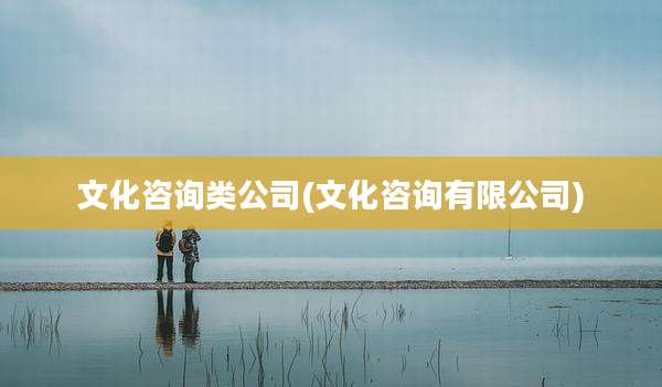 文化咨询类公司(文化咨询有限公司)