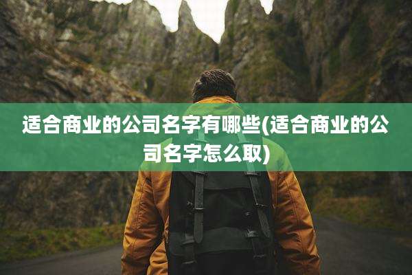 适合商业的公司名字有哪些(适合商业的公司名字怎么取)