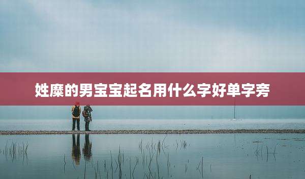 姓糜的男宝宝起名用什么字好单字旁