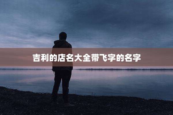 吉利的店名大全带飞字的名字