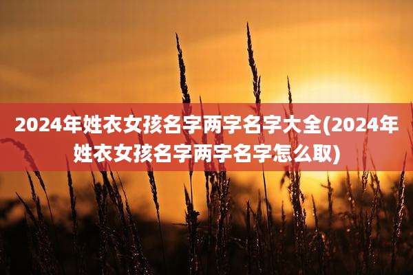 2024年姓衣女孩名字两字名字大全(2024年姓衣女孩名字两字名字怎么取)