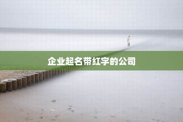 企业起名带红字的公司