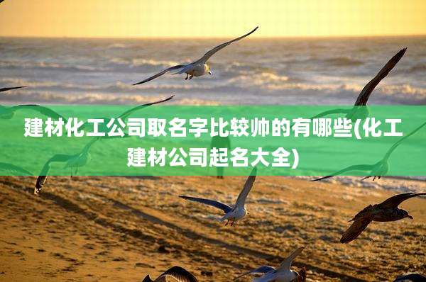 建材化工公司取名字比较帅的有哪些(化工建材公司起名大全)