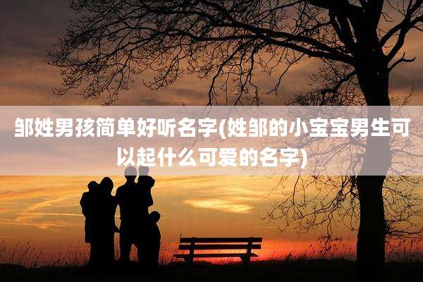 邹姓男孩简单好听名字(姓邹的小宝宝男生可以起什么可爱的名字)