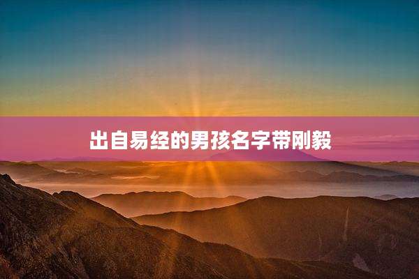 出自易经的男孩名字带刚毅