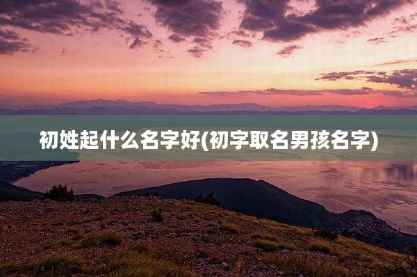 初姓起什么名字好(初字取名男孩名字)