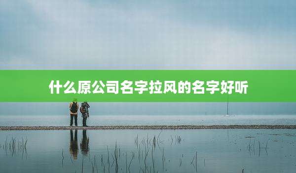 什么原公司名字拉风的名字好听