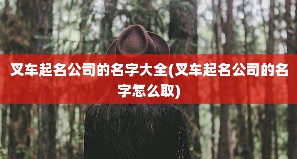 叉车起名公司的名字大全(叉车起名公司的名字怎么取)