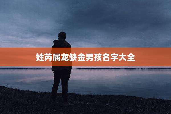 姓芮属龙缺金男孩名字大全