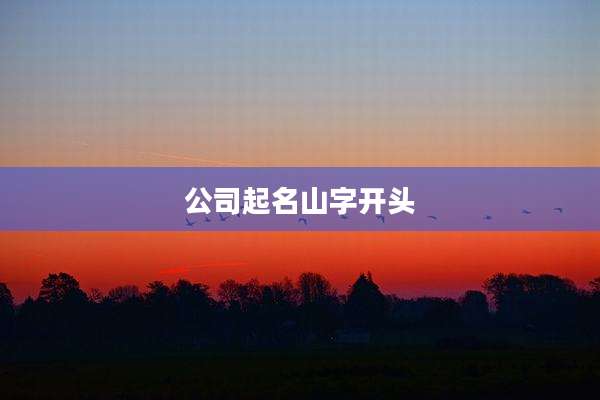 公司起名山字开头