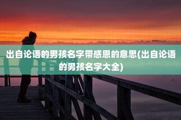 出自论语的男孩名字带感恩的意思(出自论语的男孩名字大全)