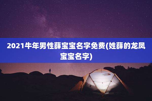 2021牛年男性薛宝宝名字免费(姓薛的龙凤宝宝名字)