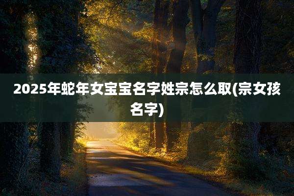 2025年蛇年女宝宝名字姓宗怎么取(宗女孩名字)