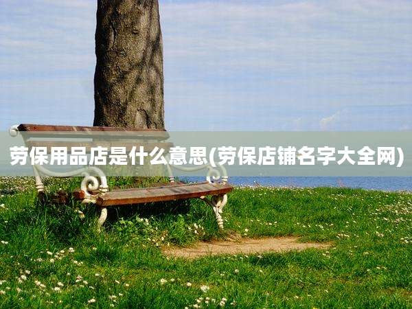 劳保用品店是什么意思(劳保店铺名字大全网)