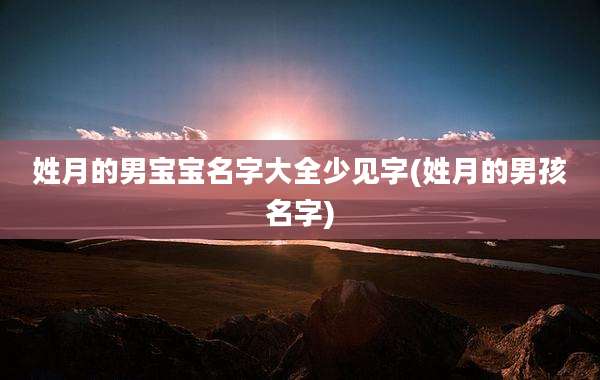姓月的男宝宝名字大全少见字(姓月的男孩名字)
