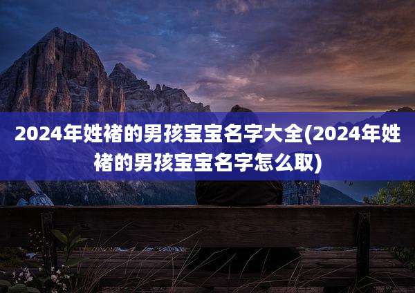 2024年姓褚的男孩宝宝名字大全(2024年姓褚的男孩宝宝名字怎么取)