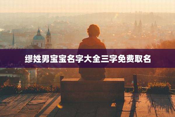缪姓男宝宝名字大全三字免费取名