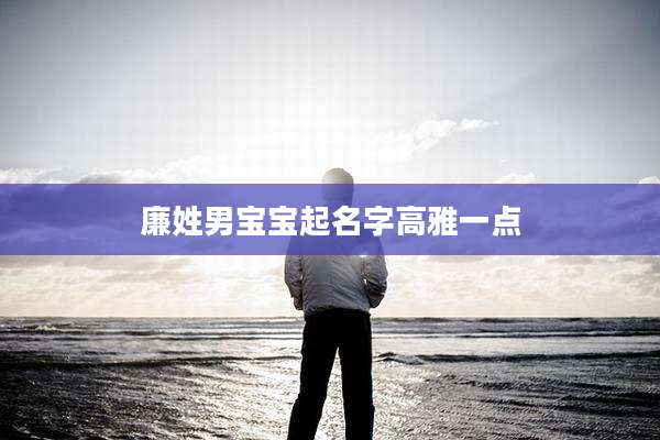 廉姓男宝宝起名字高雅一点