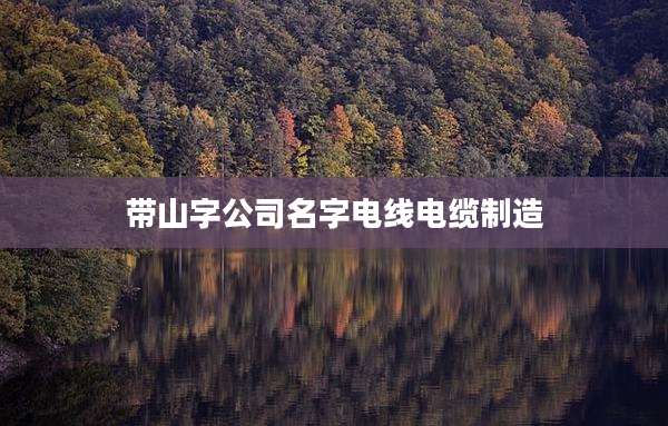 带山字公司名字电线电缆制造