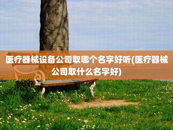 医疗器械设备公司取哪个名字好听(医疗器械公司取什么名字好)