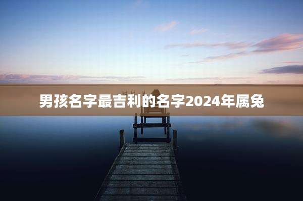 男孩名字最吉利的名字2024年属兔