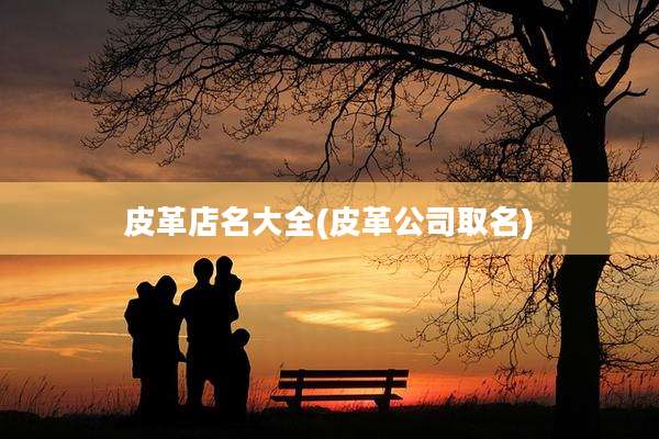 皮革店名大全(皮革公司取名)