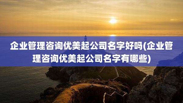 企业管理咨询优美起公司名字好吗(企业管理咨询优美起公司名字有哪些)