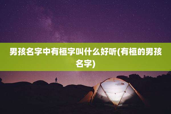 男孩名字中有桓字叫什么好听(有桓的男孩名字)