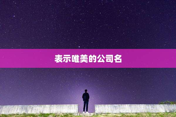 表示唯美的公司名