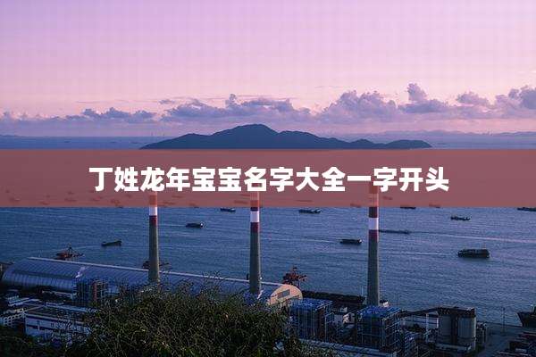 丁姓龙年宝宝名字大全一字开头