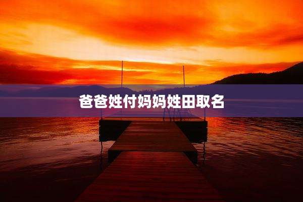 爸爸姓付妈妈姓田取名
