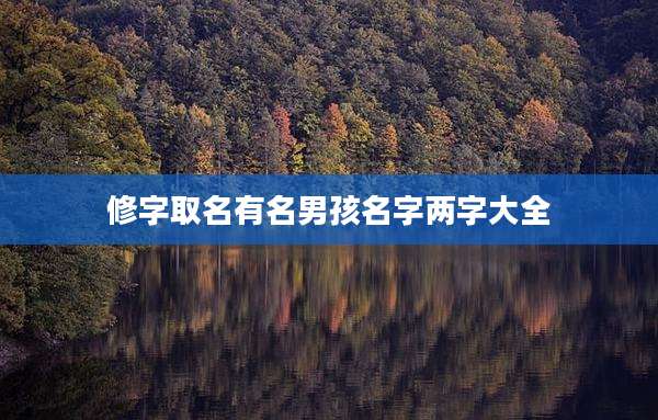 修字取名有名男孩名字两字大全