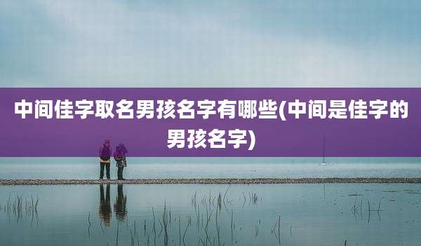中间佳字取名男孩名字有哪些(中间是佳字的男孩名字)