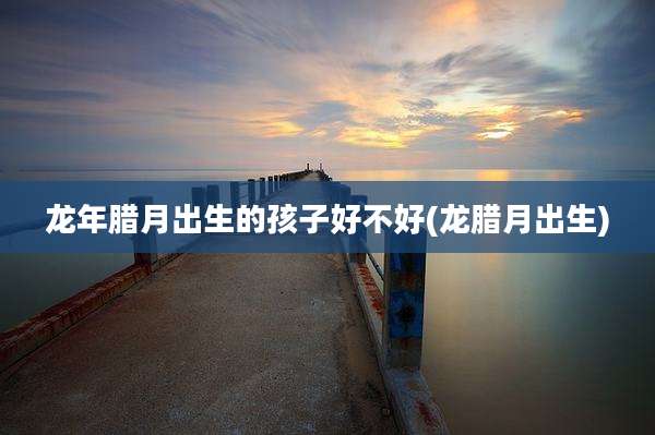 龙年腊月出生的孩子好不好(龙腊月出生)