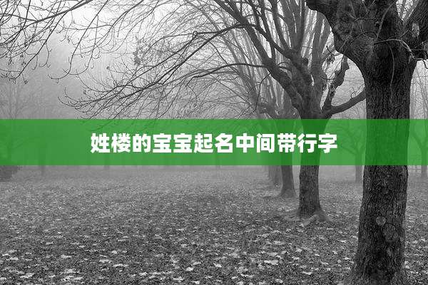 姓楼的宝宝起名中间带行字