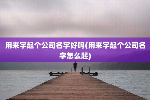 用来字起个公司名字好吗(用来字起个公司名字怎么起)