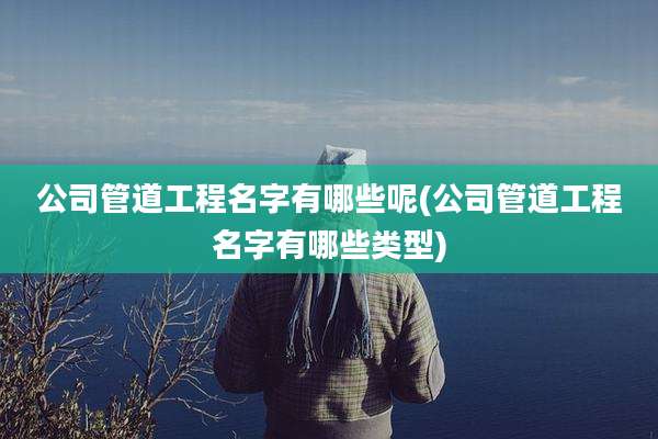 公司管道工程名字有哪些呢(公司管道工程名字有哪些类型)