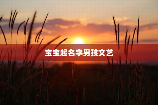 宝宝起名字男孩文艺