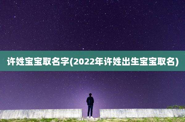 许姓宝宝取名字(2022年许姓出生宝宝取名)
