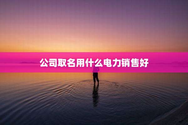 公司取名用什么电力销售好