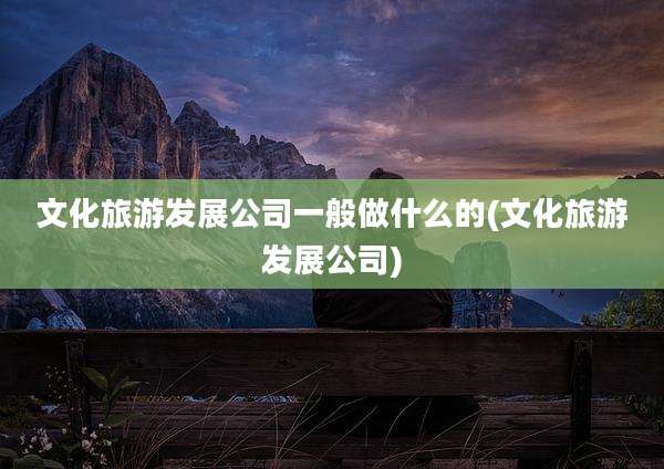 文化旅游发展公司一般做什么的(文化旅游发展公司)