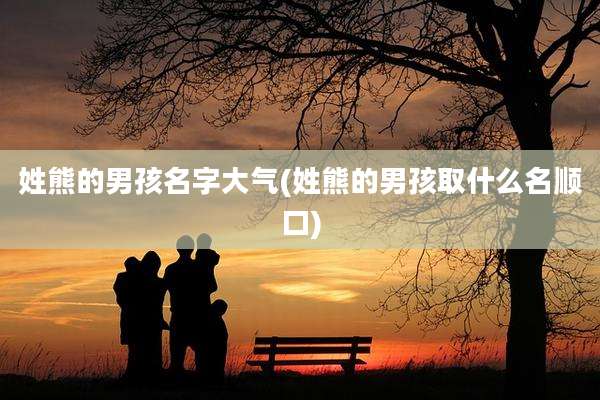 姓熊的男孩名字大气(姓熊的男孩取什么名顺口)
