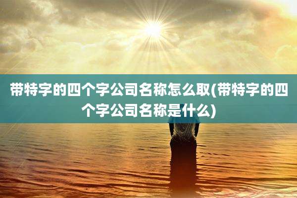 带特字的四个字公司名称怎么取(带特字的四个字公司名称是什么)