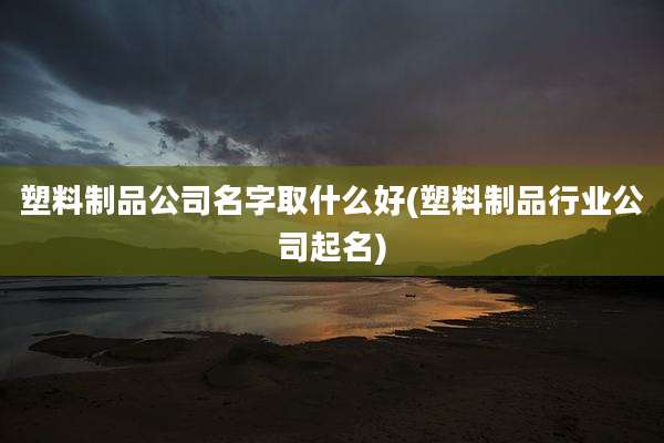 塑料制品公司名字取什么好(塑料制品行业公司起名)