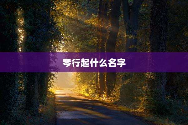 琴行起什么名字