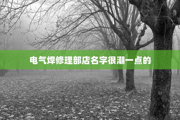 电气焊修理部店名字很潮一点的