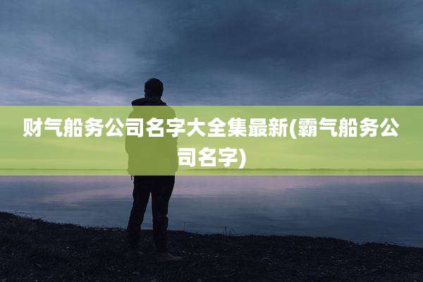 财气船务公司名字大全集最新(霸气船务公司名字)