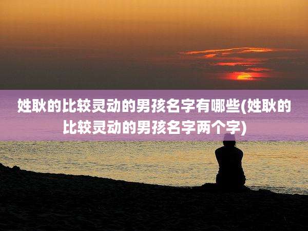 姓耿的比较灵动的男孩名字有哪些(姓耿的比较灵动的男孩名字两个字)