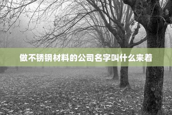 做不锈钢材料的公司名字叫什么来着